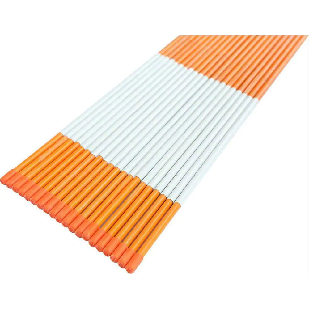 36 In. Driveway Markers Driveway Poles for Easy Visibility at Night Reflective, Orange (12-Pack)