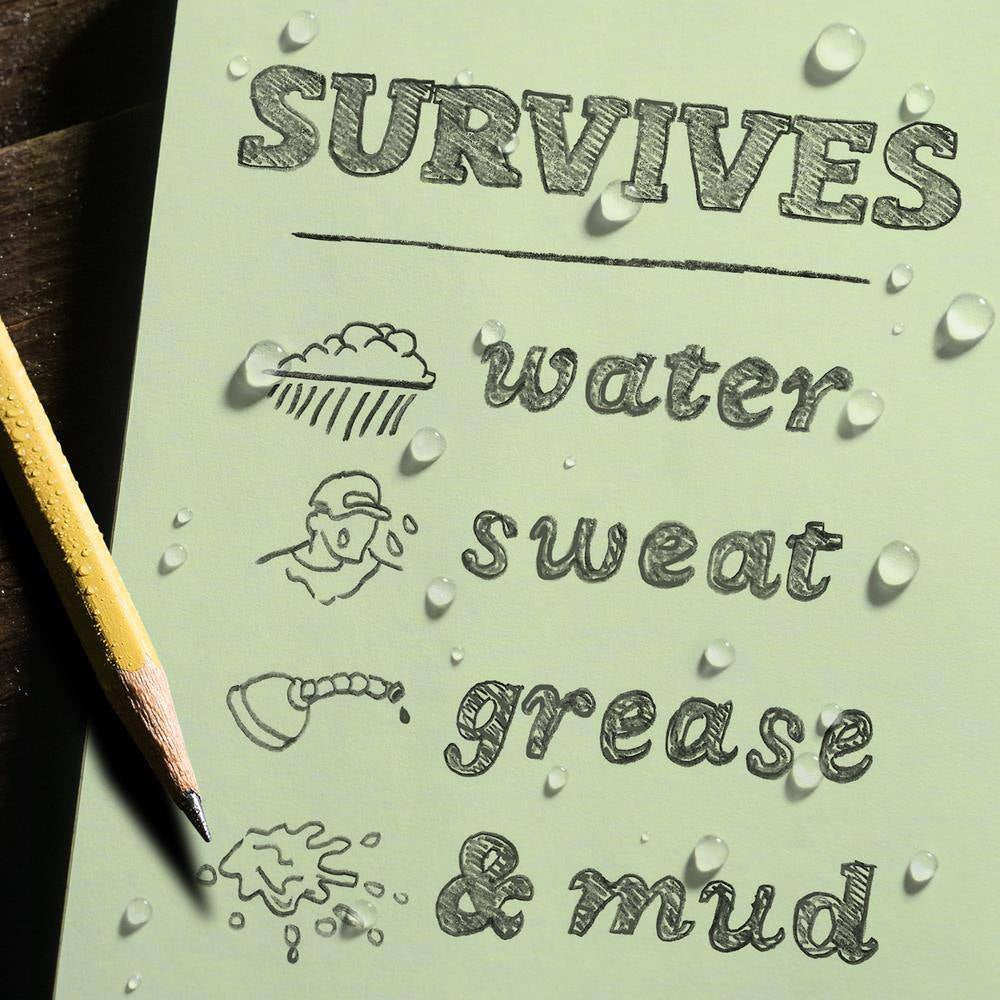 Weatherproof 3 In. X 5 In. Top Spiral Notebook, Green Cover (6-Pack)