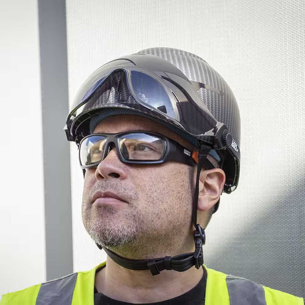 Safety Helmet, Premium KARBN Pattern, Non-Vented, Class E, Headlamp