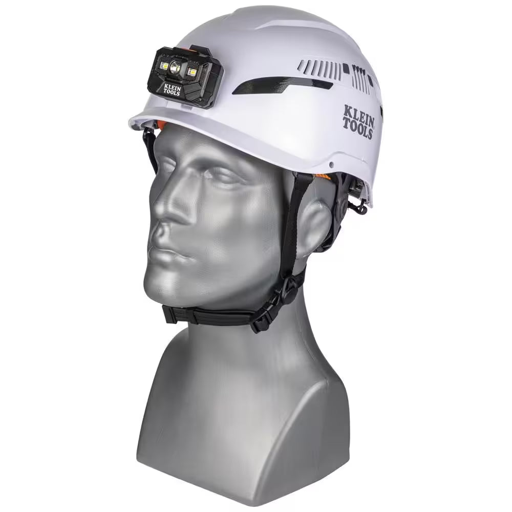Safety Helmet, Type-2, Vented Class C, with Rechargeable Headlamp
