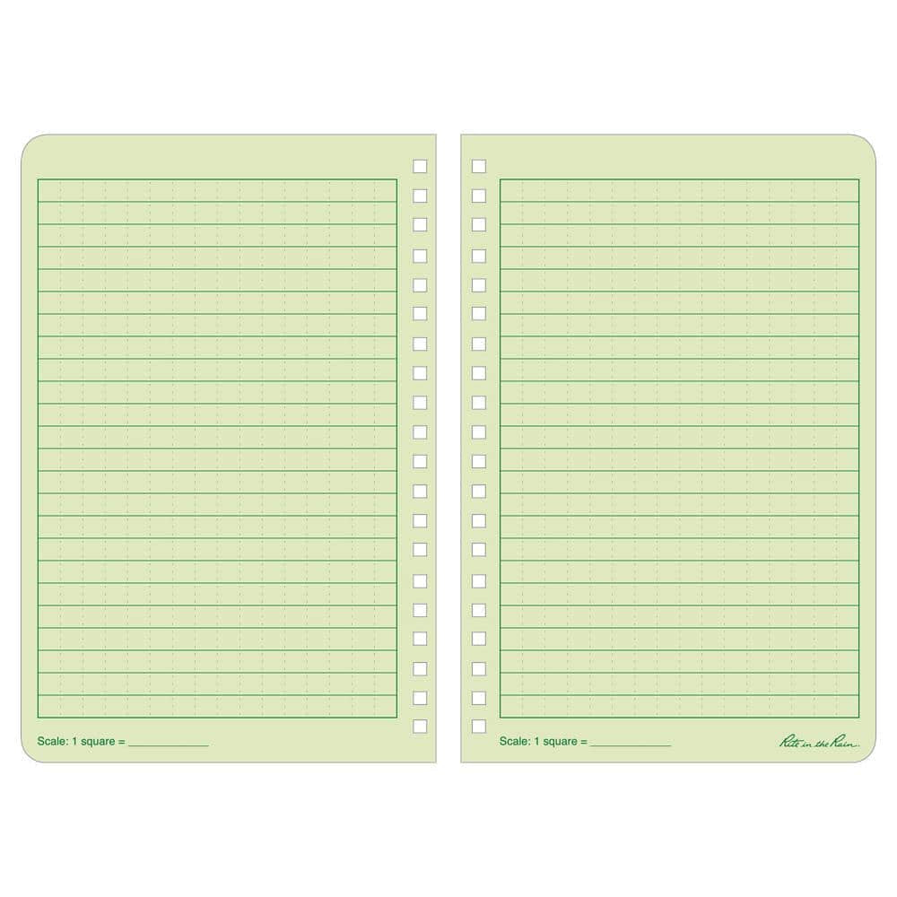 Weatherproof 4.625 In. X 7 In. Side Spiral Notebook Cover in Green (3-Pack)