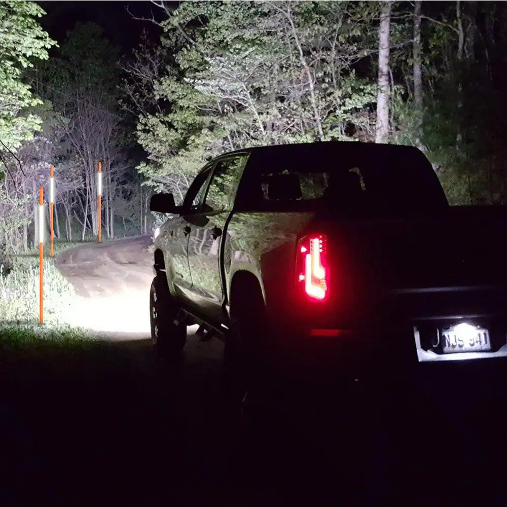 36 In. Driveway Markers Driveway Poles for Easy Visibility at Night Reflective, Orange (12-Pack)