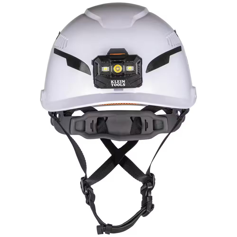 Safety Helmet, Type-2, Vented Class C, with Rechargeable Headlamp