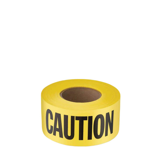 3 in. x 1000 ft. Standard Barricade Tape - Yellow: High-Visibility Warning Tape for Safety and Restricted Access in Construction and Hazardous Areas