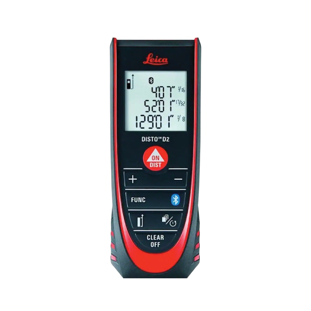 Leica DISTO D2 New 330ft. Laser Distance Meter: Advanced measuring tool for precise distance calculations in construction and surveying applications, offering a range of up to 330 feet.