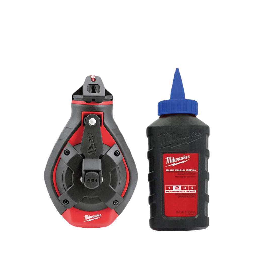 Milwaukee 61 Gear Retraction Chalk Reel - Blue: Durable and High-Performance Chalk Line for Accurate Marking in Construction and Carpentry