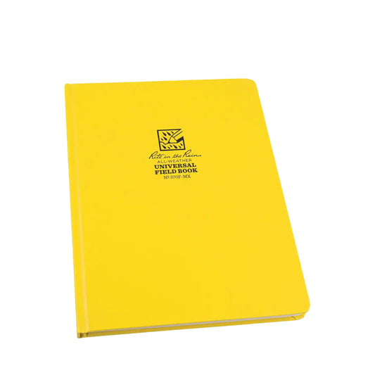 Weatherproof Hard Cover Notebook, Yellow Cover