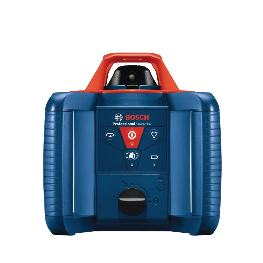 Bosch 800ft. Rotary Laser Level Complete Kit: Comprehensive solution for precise leveling and alignment in construction and surveying projects, covering a range of 800 feet.