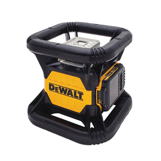DeWalt 20V Lithium-Ion 250ft. Green Rotary Laser Level: High-performance leveling tool for accurate alignment and measurements in construction and surveying, featuring green laser technology.
