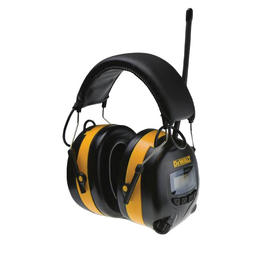 DeWalt AM/FM Digital Tune Ear Muff: Hearing Protection with Built-In Radio for Enhanced Comfort and Entertainment in Noisy Work Environments