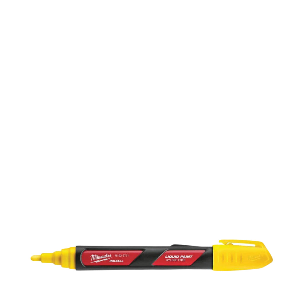 Milwaukee Pens, Pencils, and Markers - Yellow Color: Versatile Writing Instruments for Marking and Notetaking in Various Work Environments