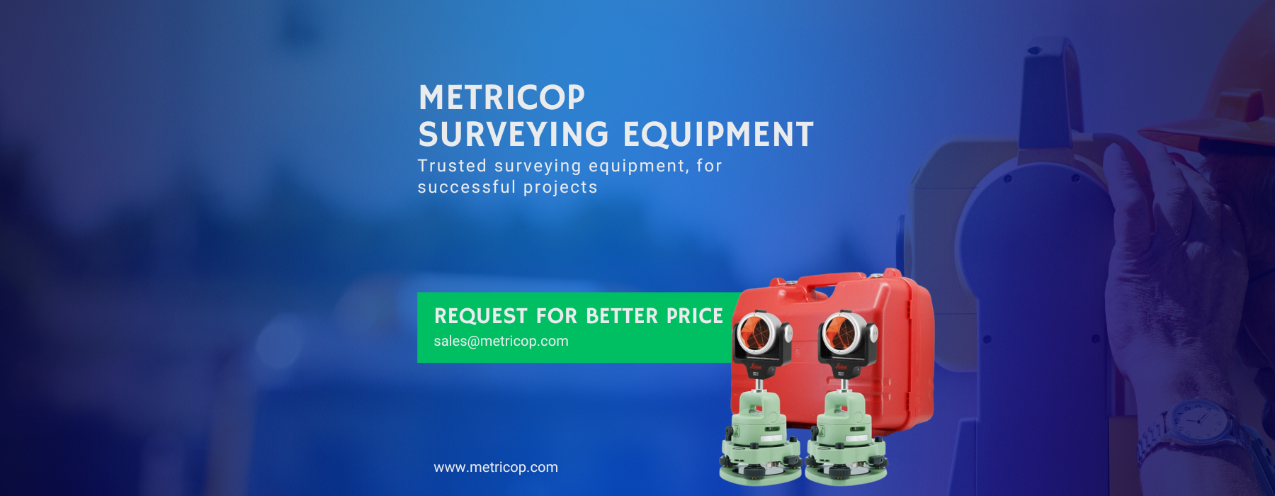 surveying equipment collection banner