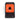 Surveying Equipment Metricop LLC double-sided wall marker with orange face and black bracket, features a mini prism for monitoring.