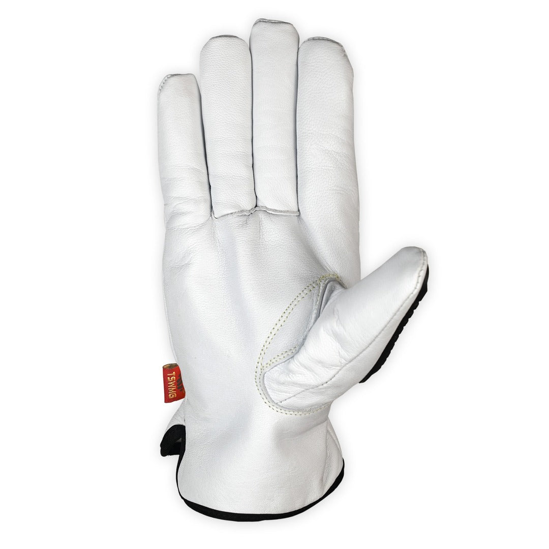 TSWM Impact-Protective Goatskin Gloves TPRG-5764 with Thermal Plastic Rubber detailing
