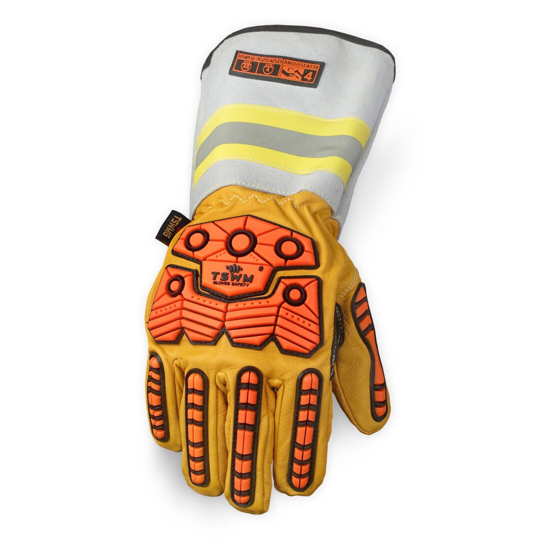 Pack of Grain Goatskin Gloves with Kevlar® stitching, displaying size options