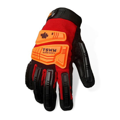 Impact Demolition Mechanic Gloves DM-683 in construction use, showing impact protection