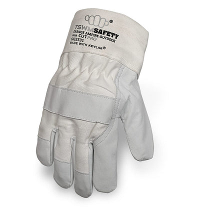 Sheep Deluxe Leather Palm Gloves SH-5009 in use, showcasing durability