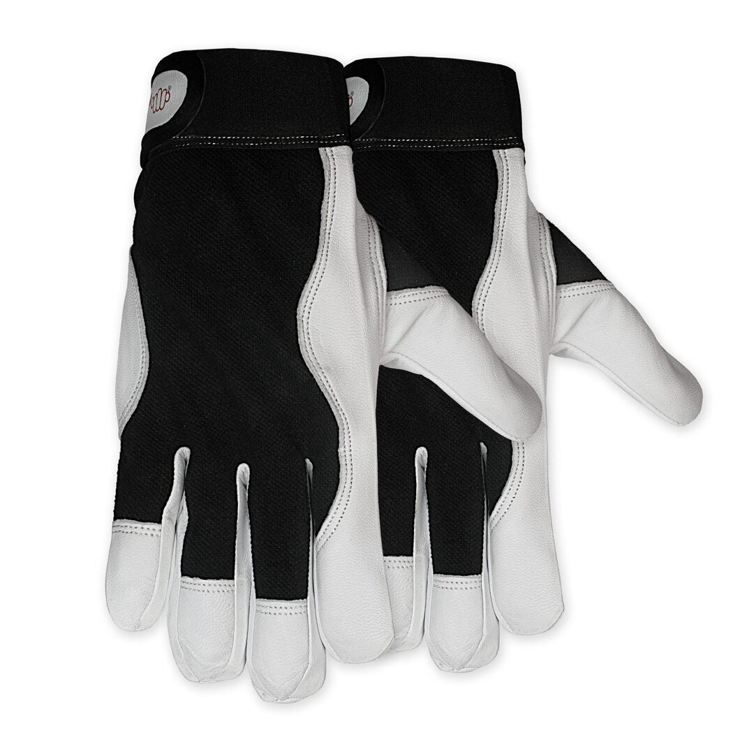 SG-3456 Leather Gloves pack showing size variety