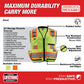 Large/X-Large Yellow Class 2 Surveyor'S High Visibility Safety Vest with 27-Pockets