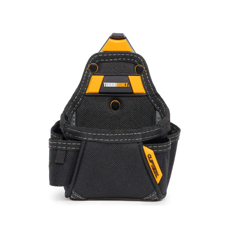 Tape Measure/All Purpose Pouch in Black with Cliptech Adaptability and 6-Layer No-Snag Hidden-Seam Construction