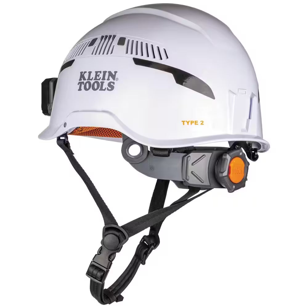 Safety Helmet, Type-2, Vented Class C, with Rechargeable Headlamp