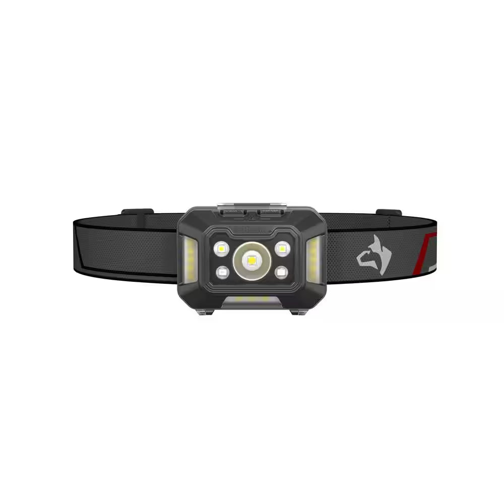 650 Lumens Dual-Power Broad Range LED Headlamp 7 Modes with USB Port and Rechargeable Battery