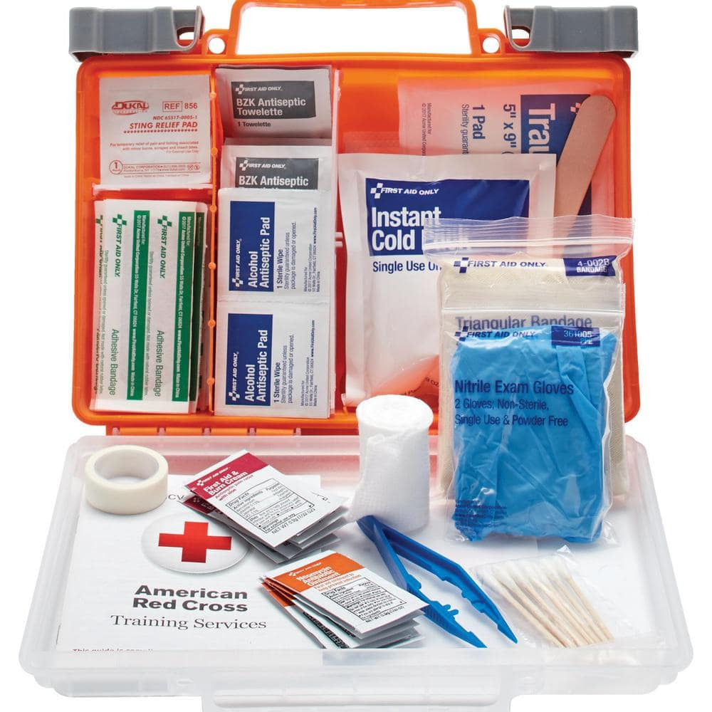 180-Piece, 25-Person Plastic OSHA First Aid Kit