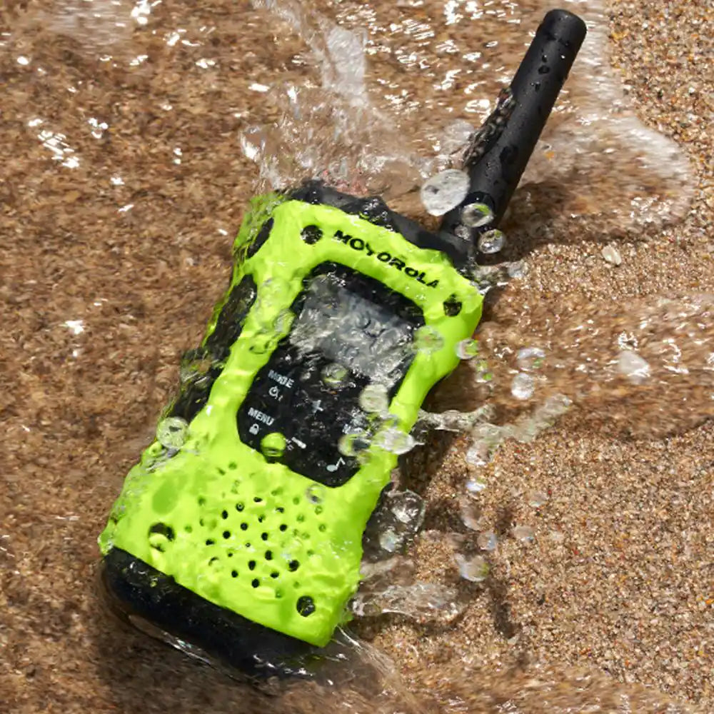Talkabout T605 Rechargeable Waterproof 2-Way Radio with Carry Case and Charger, Green (2-Pack)